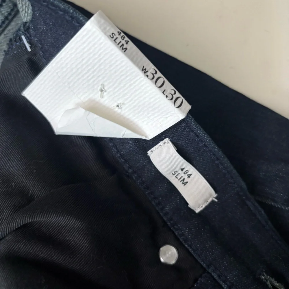 J. Crew Men’s 484 Slim Fit Stretch Jeans Dark Blue Size 30x30 New